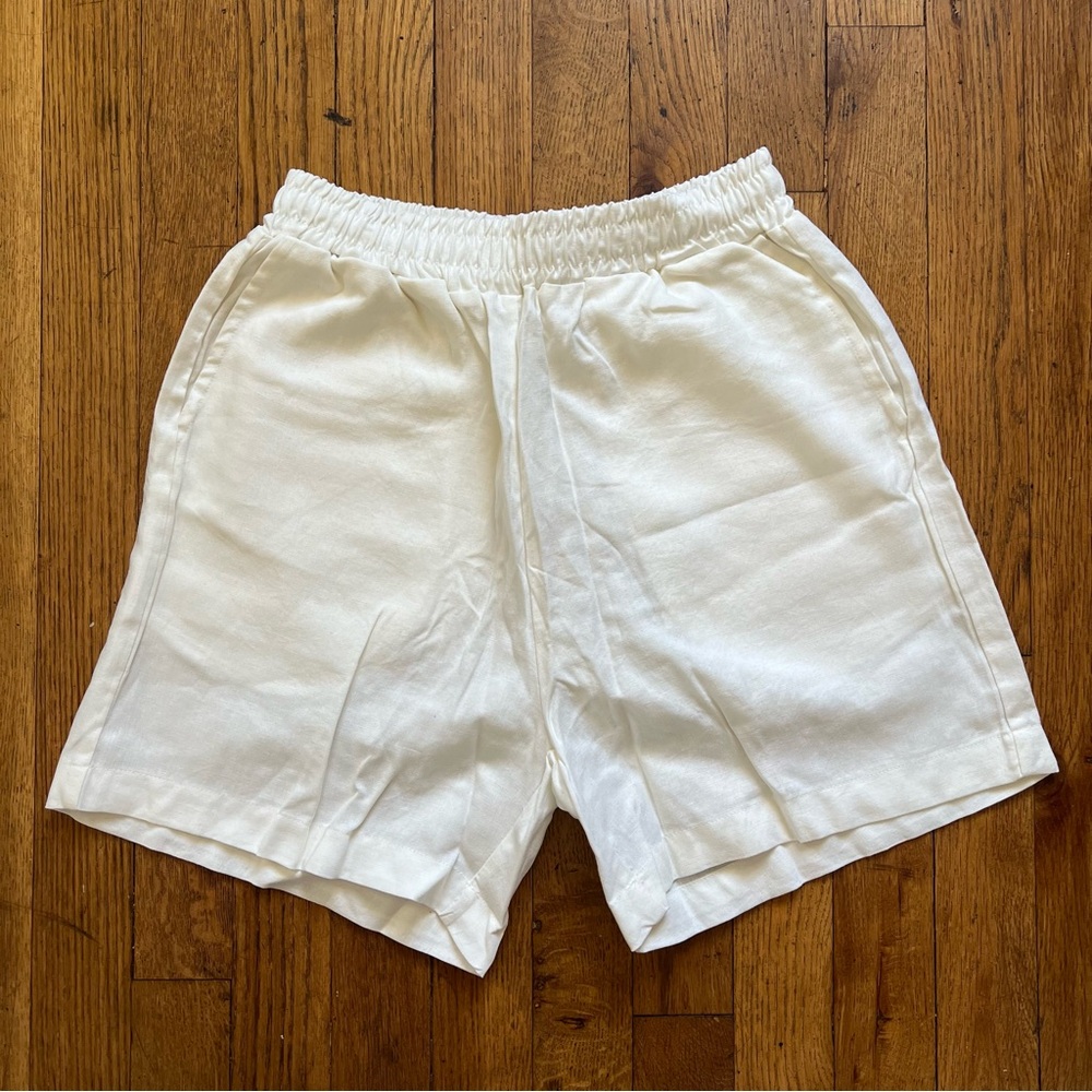 Almina Concept High Waisted Linen Shorts